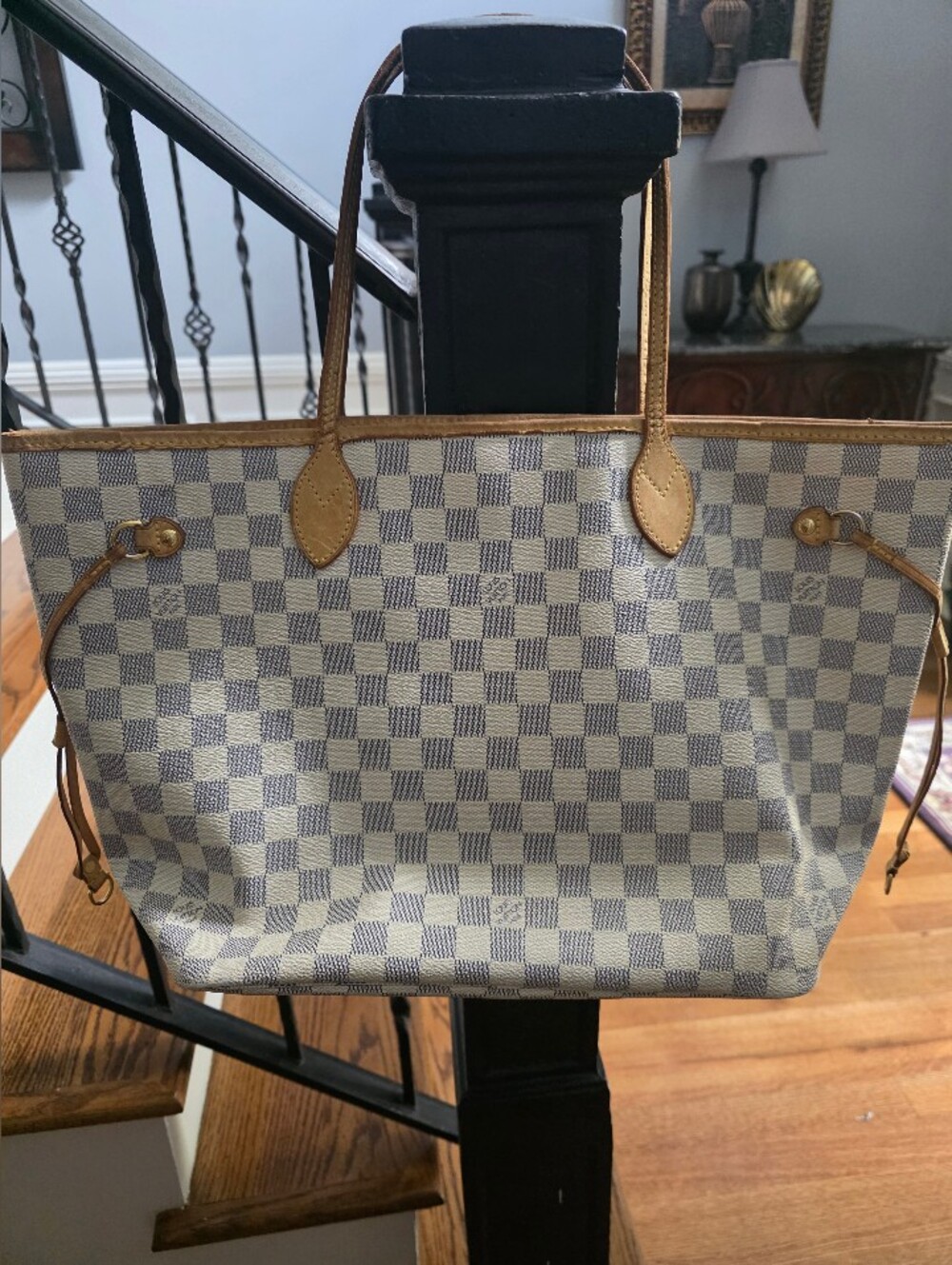 Louis Vuitton Damier Azur Neverful tote